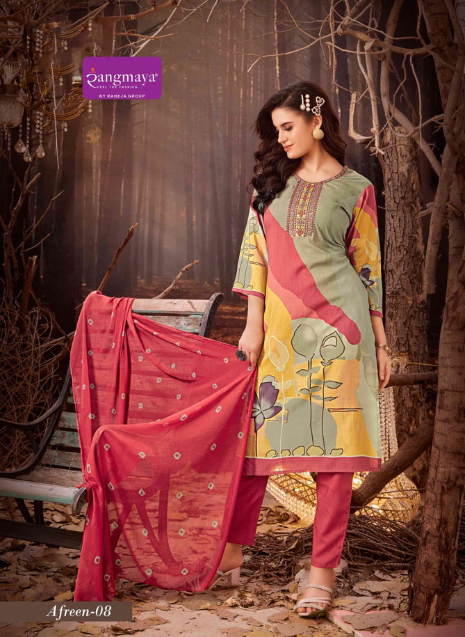 Afreen By Rangmaya Rayon Printed Kurti With Bottom Dupatta Orders In India